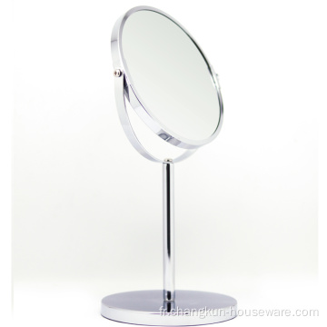 Miroir en métal de maquillage tenu dans la main fait sur commande rond